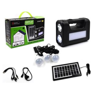 Kit De Iluminación C/ Batería Recargable + Panel Solar Kirko