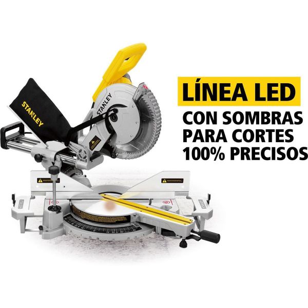Sierra Ingleteadora Stanley Telescópica 10 (254mm) 1800w Sm - Imagen 8