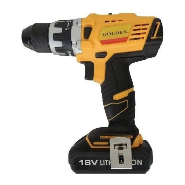Taladro Atornillador Electrico 13mm. 18v Goldex+ Accesorios - Imagen 2