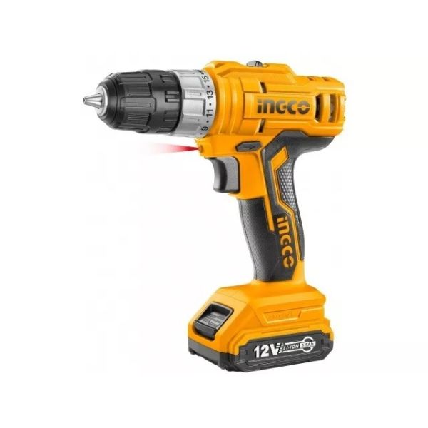 Taladro Atornillador 2 Baterias Bolso 12 Volt Cdli1222 Ingco - Imagen 2