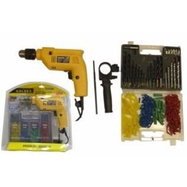 Kit Taladro 1/2 (13mm) En Blister C/accs. Goldex 500w Kirkor