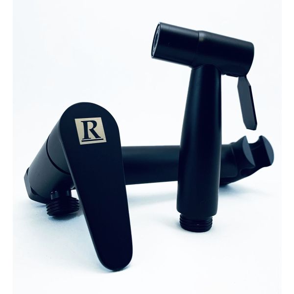 Ducha Higiénica Mezcladora Bidet 15cm Negro Mate Rimontti