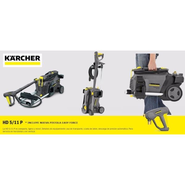 Hidrolavadora Karcher Hd 5/11 P Agua Fría 110 Bares Kirkor - Imagen 2