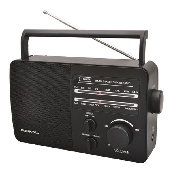 Radio Am Fm Punktal Funciona A Electricidad O A Pilas Color