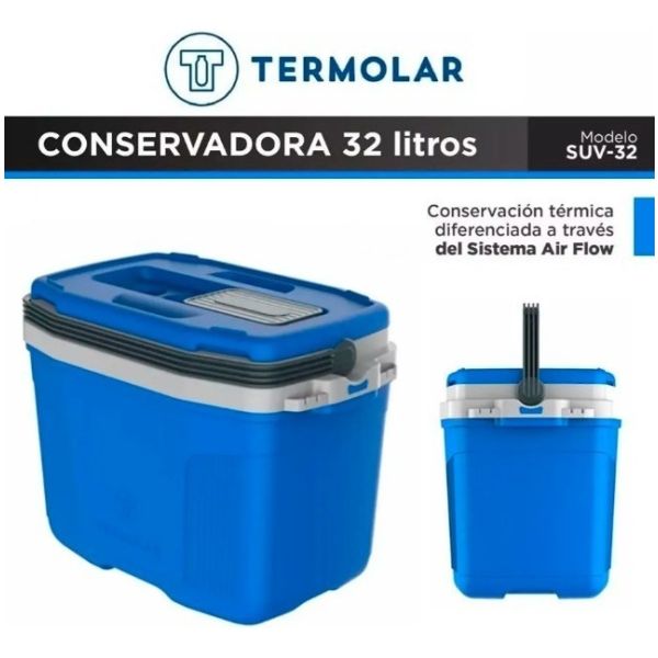 Conservadora Termica Termolar 32 Litros Color Roja - Imagen 7