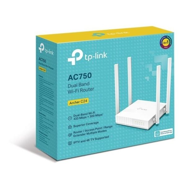 Router Doble Banda Wi-fi 5 Tp-link Archer C24 Ac750 Kirkor - Imagen 2