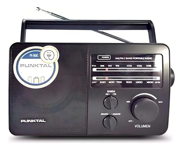 Radio Am Fm Punktal Funciona A Electricidad O A Pilas Color - Imagen 2