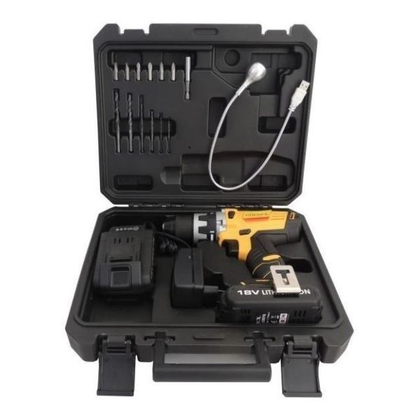 Taladro Atornillador Electrico 13mm. 18v Goldex+ Accesorios - Imagen 3