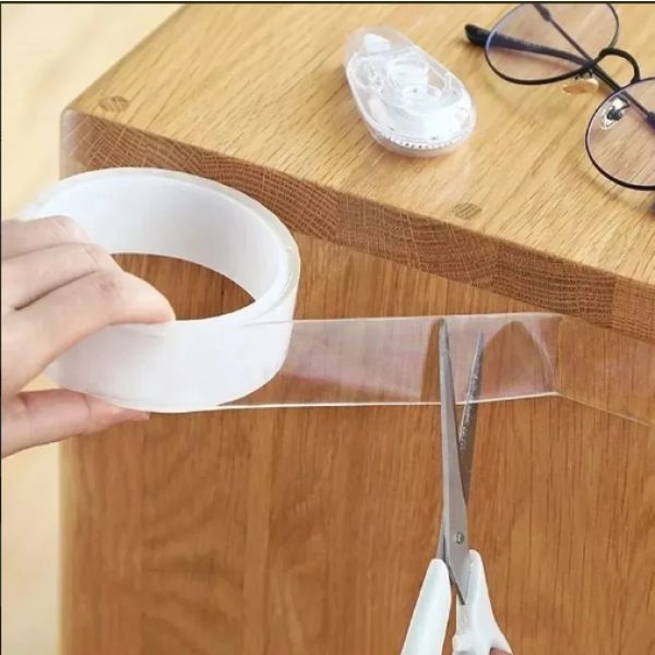 Cinta Doble Faz Transparente Silicona Nanotec 3cm X 3mts - Imagen 4