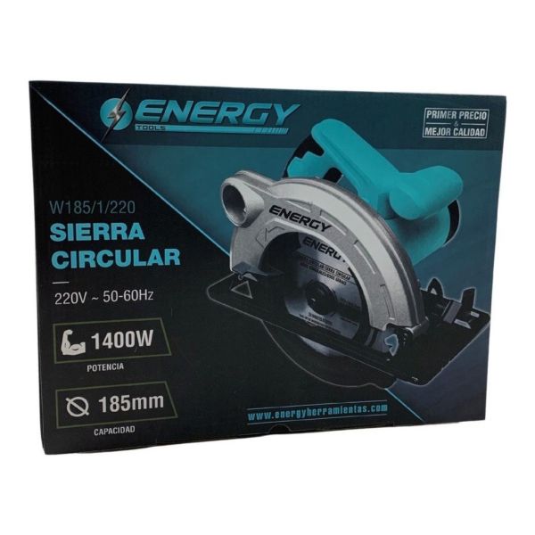 Sierra Circular Energy 1200 W 185mm W185 + Llave + Guia! - Imagen 2