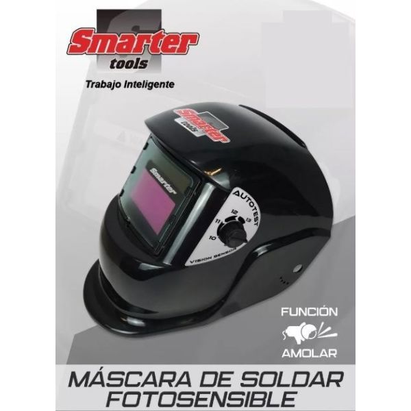 Máscara Careta De Soldar Fotocromática Panel Solar Smarter - Imagen 2