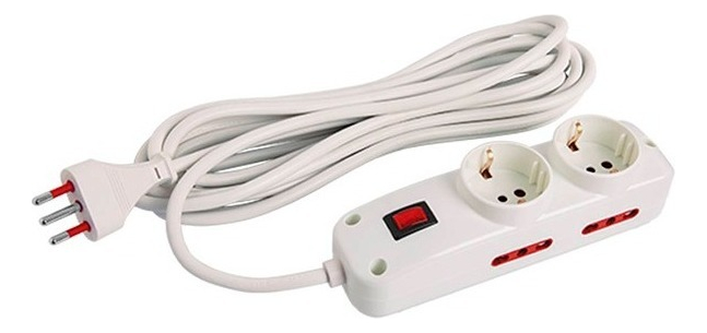 Extensión Conatel 6 Tomas 3m Blanca 10a Modelo 716397 Blanco - Imagen 2