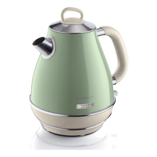 Hervidor Eléctrico Ariete Vintage Green, 1,7 L, Base 360 °c