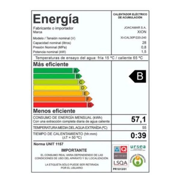 Calefon Termotanque Xion 28 Litros Acero Kirkor - Imagen 2