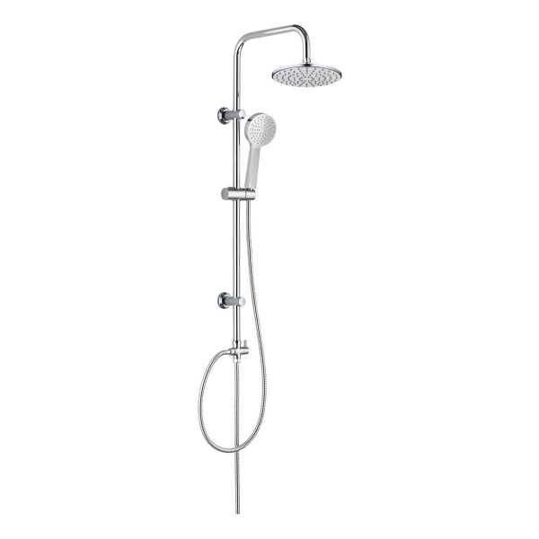 Barral Columna De Ducha Acero Inoxidable Roseta Y Teléfono