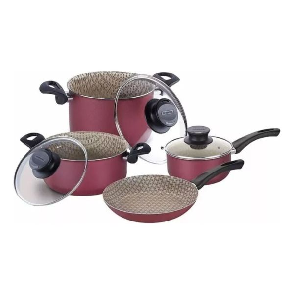 Juego De Ollas Sarten Teflon Cocina Siete Piezas Tramontina