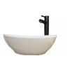 Bacha Apoyo Loza Oval Blanca + Monocomando Negro + Tip Top - Imagen 2
