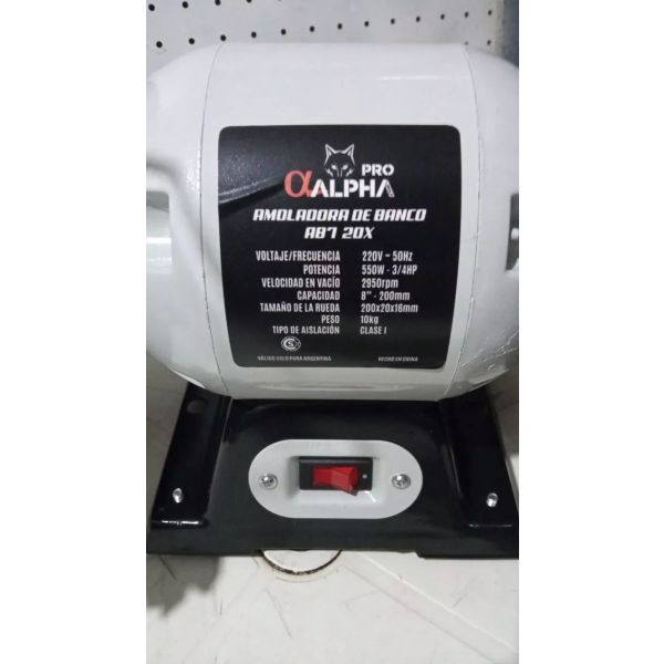 Amoladora Banco Alpha Pro Piedras 8 550w 3/4hp - Kirkor - Imagen 2