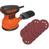 Lijadora Roto Orbital Black + Decker + Set De 10 Lijas 125mm