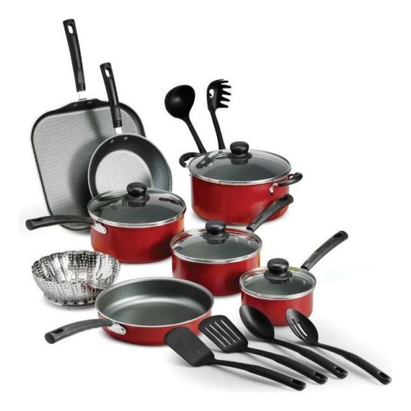 Juego De Ollas Olla Set 18 Piezas Tramontina Rojo