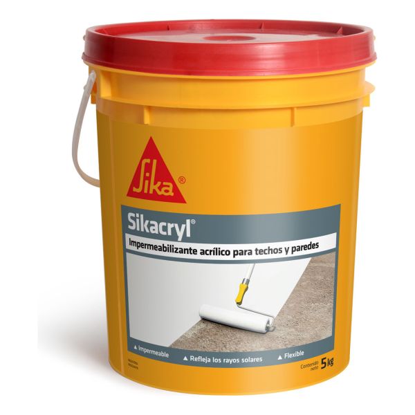 Pintura Impermeable Acrilico Sikacryl 5 Kg. Kirkor