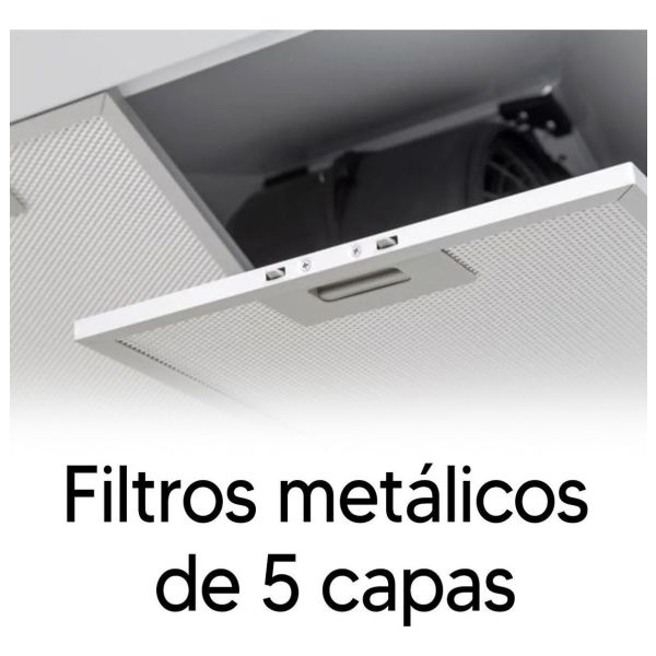 Campana James Convencional 60cm Negra Motor 230w Kirkor - Imagen 3