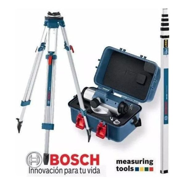 Combo Nivel Óptico Bosch Gol26d 100mts + Regla 5mt + Tripode - Imagen 2