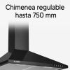 Campana James Convencional 60cm Negra Motor 230w Kirkor - Imagen 4
