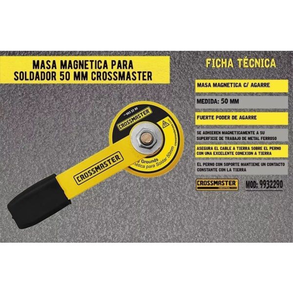 Pinza Masa Magnética Para Soldar 300cmp Crossmaster Kirkor - Imagen 2