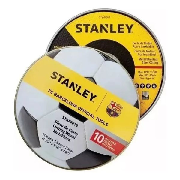 Pack X 10 Discos Stanley Para Metal 115x1.0 Sta8061b