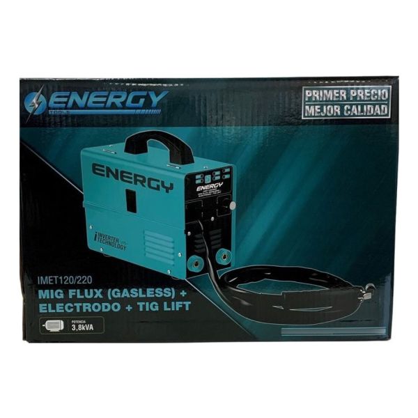 Soldadora Inverter 120amp 3 En1 Mig Electrodo Energy Imet120 - Imagen 7