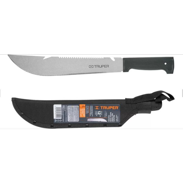 Machete De Acero Tipo Rambo 12 31cm Funda Truper 100655