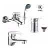 Grifería Completa Baño Monocomando Lavatorio Bidet Ducha Kir