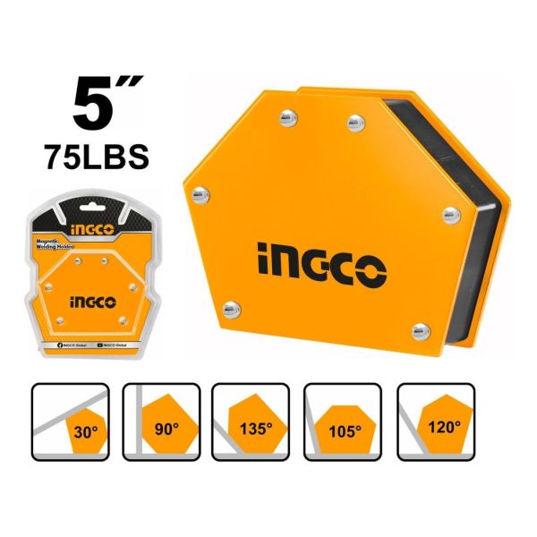 Escuadra 5 Multi Angulo Magnetica Ingco Amwh75052 P G - Imagen 2