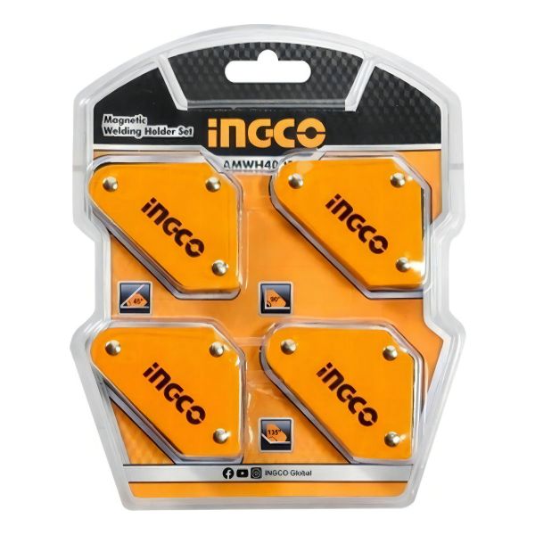 Set X 4 Escuadra Magnetica Ingco Amwh4062 - Imagen 3