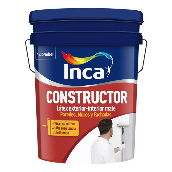 Inca Pintura Látex Constructor Exterior-interior Mate 20lt