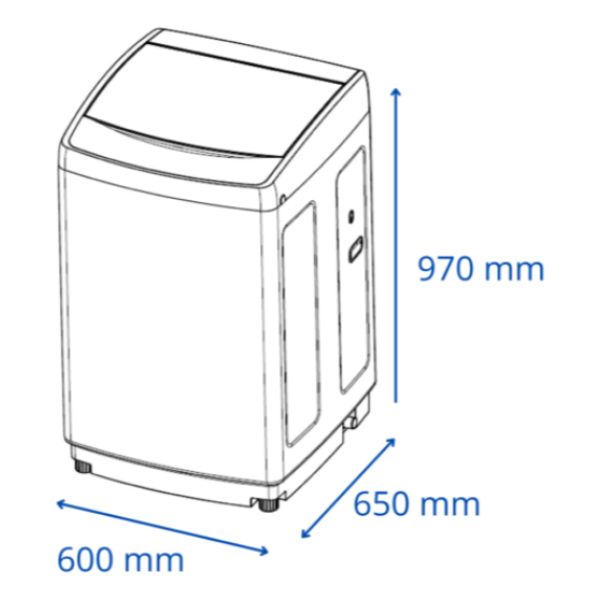 Lavarropa James Wmtj-1080 F2 Carga Superior 10kg Kirkor - Imagen 3