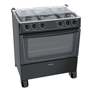 Cocina James C 150 B Negra Super Gas 5 Hornallas Kirkor