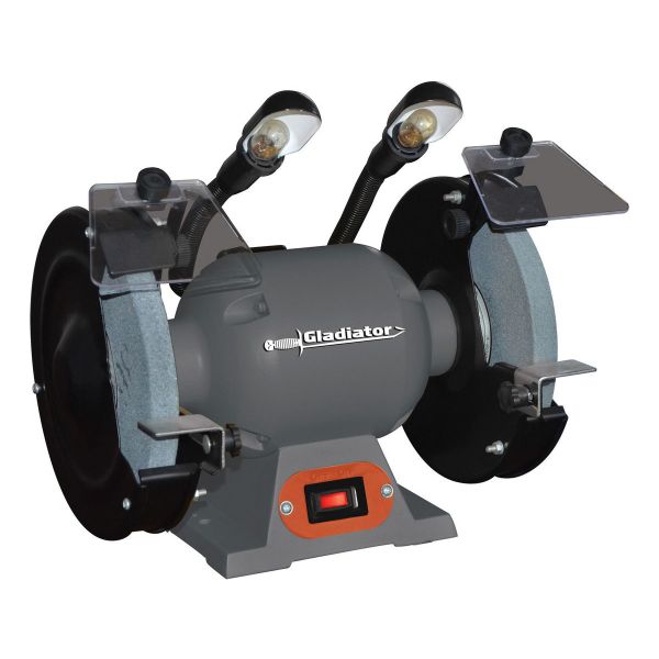 Amoladora Esmeril Banco 3/4hp 8puLG. Con Luz Gladiator Ab608