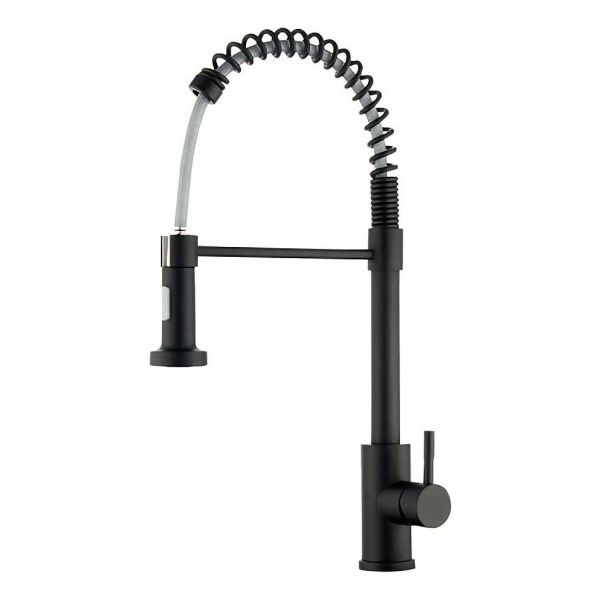 Monocomando Flexible Cocina Negro Mesada Magya 106