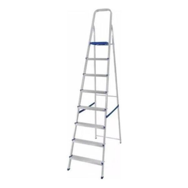 Escaleras Aluminio Escalera 8 Escalones 1.73 Mts Marca Kirko
