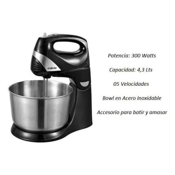 Ff Batidora Con Bowl Ac Inox Enxuta 300w 5 Velocidades - Imagen 3