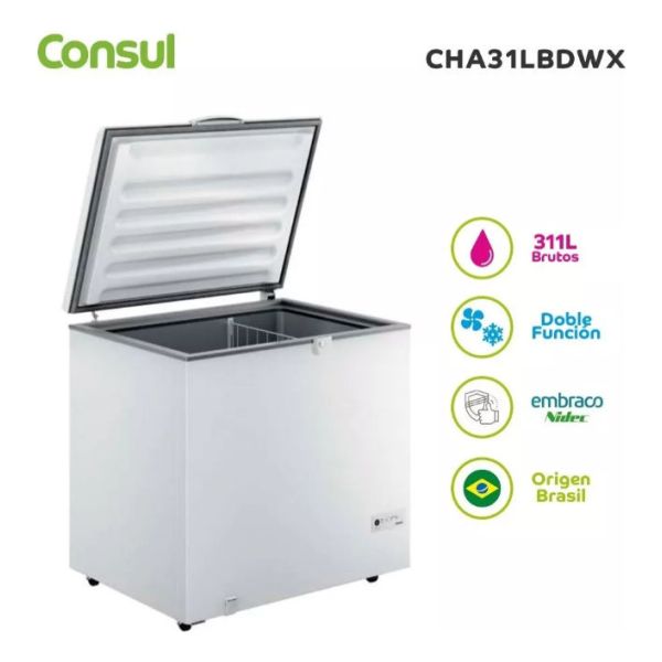 Freezer Horizontal Consul 311 Lts Cha31lbdwx Kirkor - Imagen 3