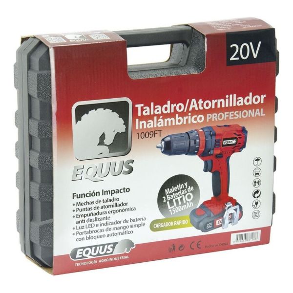 Taladro Atornillador Inalambrico 20v 2 Bateria Litio Maletin - Imagen 2