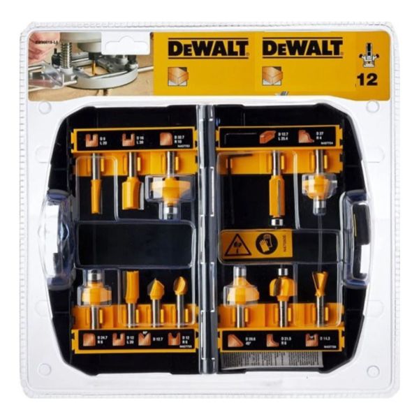 Juego De Fresas Para Router Fresadora 12 Piezas 8mm Dewalt