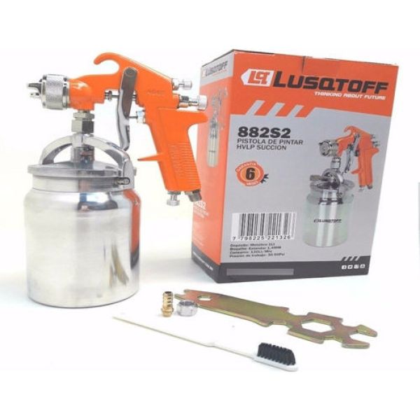 Pistola Para Pintar Lusqtoff De Baja 1,8mm Succión Tacho 1lt - Imagen 7