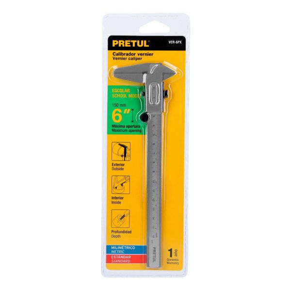 Calibre Medidor Calibrador Acero 152 Mm Pretul - Imagen 2