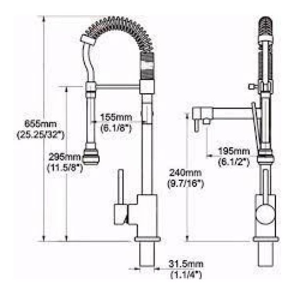 Monocomando Cocina Cheff C/ Extensible Rimontti 5 Garantia K - Imagen 2