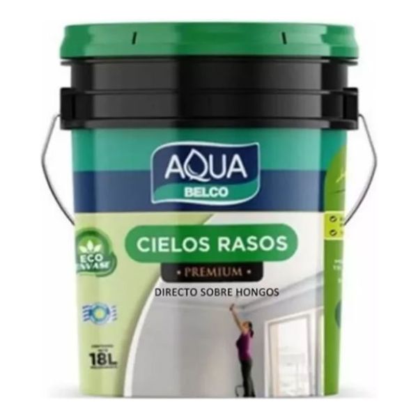 Pintura Belco Cielorraso Directo Sobre Hongos 18lts Blanco K