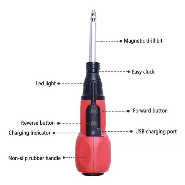 Atornillador Equus Gk-yf01 Inalámbrico 3.7v Litio Kirkor - Imagen 5